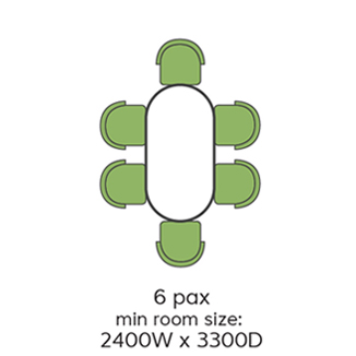 igreen meeting room layout_3x6 oval
