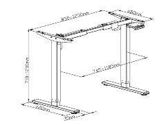 Flexispot-Value-Height-Adjustable-Standing-Desk-EF1-Dimension Flexispot-Value-Height-Adjustable-Standing-Desk-EF1-Dimension