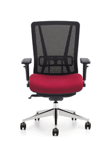 i-Bounce Chili Red Medium Back Chair with Fire Retardant Seat
