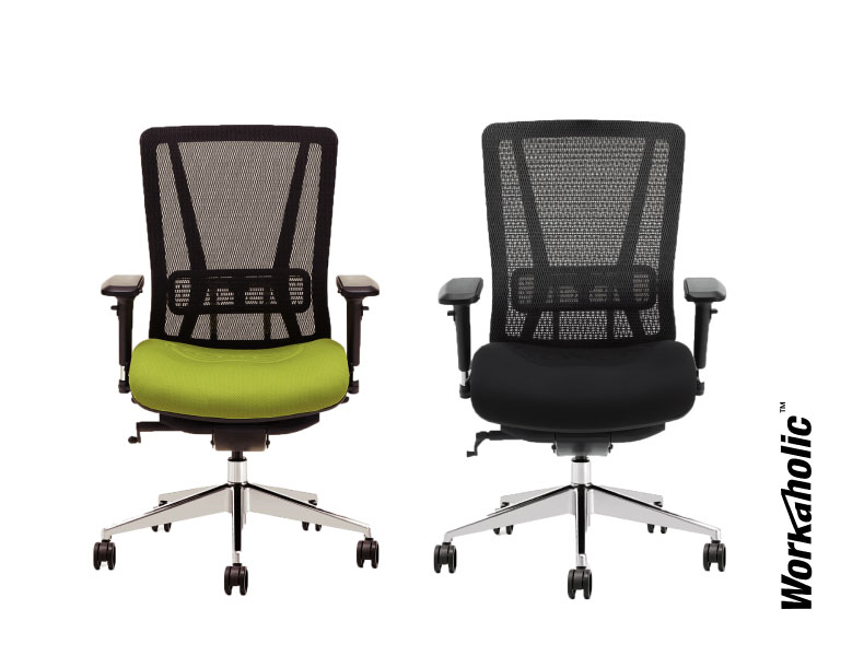 Workaholc™-i-Bounce-Mesh-Seating-Ergonomic-Chair-Medium-Back-Fabric-Seat