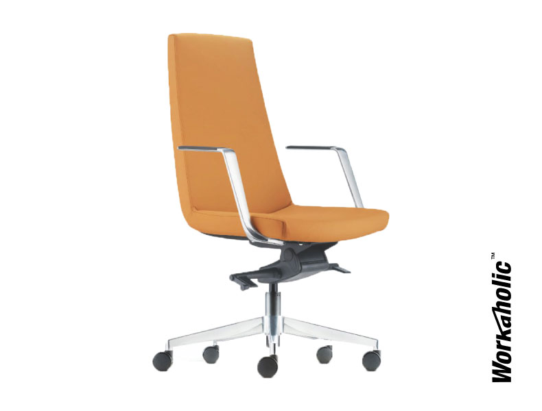 Workaholic™-Karl-Leather-Chair-Premium-Seating-Medium-Back-Slanted-Front-VIew