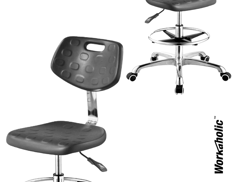 Workaholic™-C-LAB02-FR-Lab-Chair-Height-Adjustable-and-Movable-with-Castors