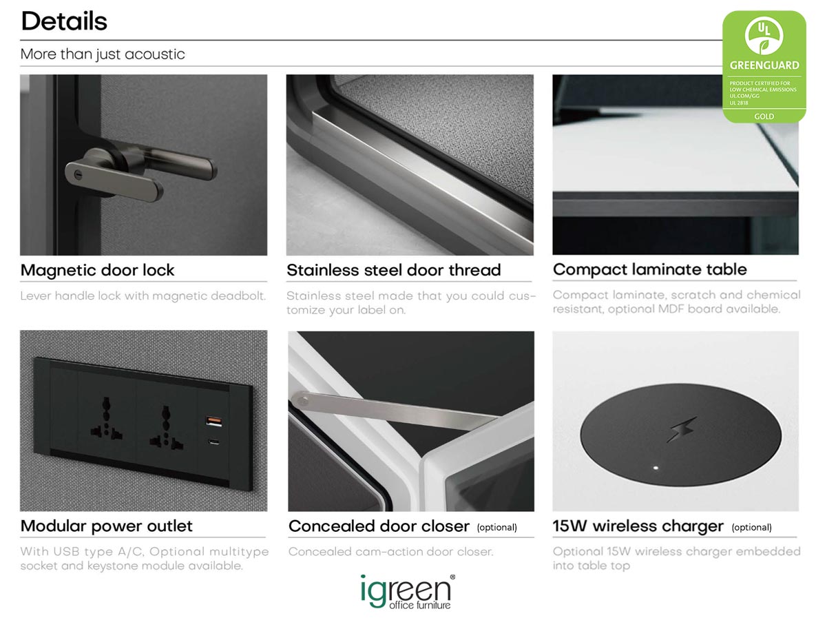 Igreen©-GreenPod-certified-S-size-1pax-office-phone-booth-acoustic-soundproof-pod-private-meeting-room-privacy-space6