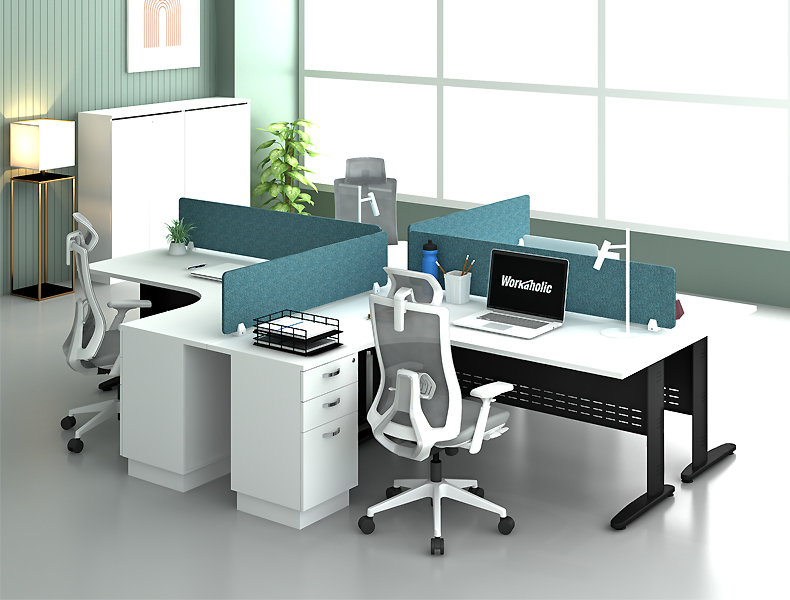 Workaholic™-Been-series-Cluster-of-4-L-shape-workstation